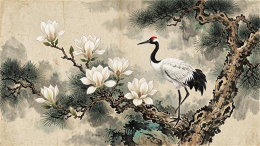 国风花鸟 AI素材 0036