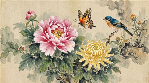 国风花鸟 AI素材 0041