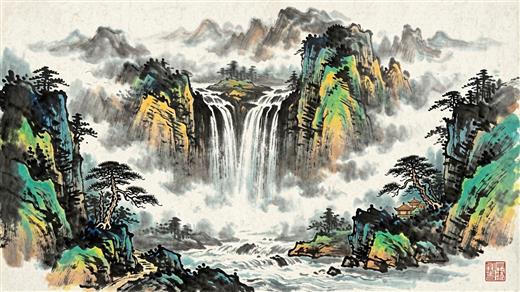 水墨山水 AI素材 0004