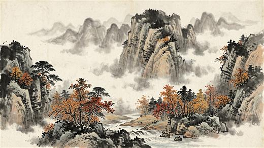 水墨山水 AI素材 0006