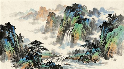 水墨山水 AI素材 0011