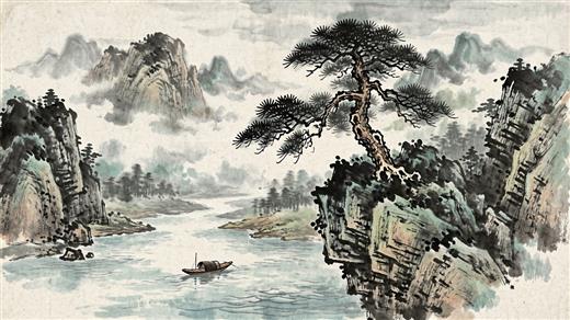 水墨山水 AI素材 0014