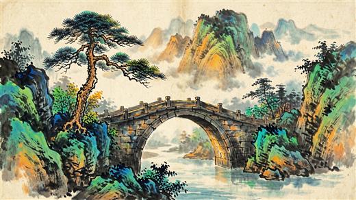 水墨山水 AI素材 0018