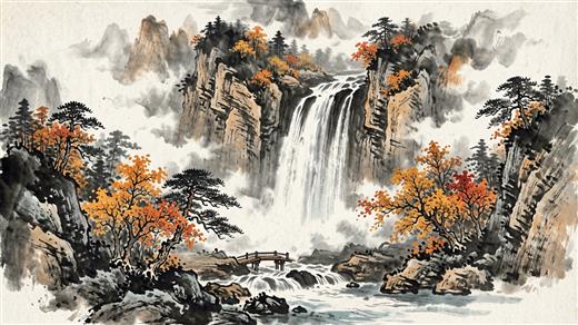 水墨山水 AI素材 0024