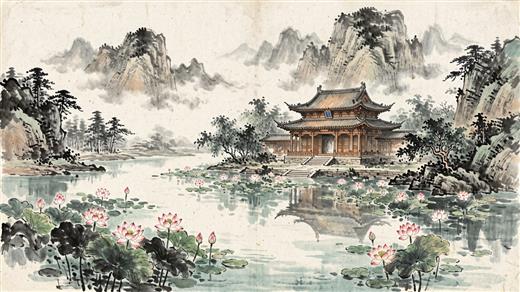 水墨山水 AI素材 0026