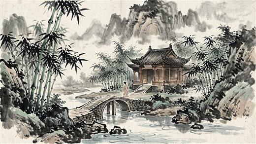 水墨山水 AI素材 0027