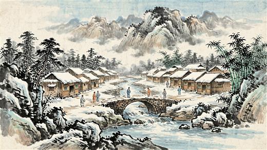 水墨山水 AI素材 0041