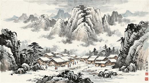 水墨山水 AI素材 0049