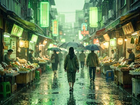 霓虹街区 AI素材 002