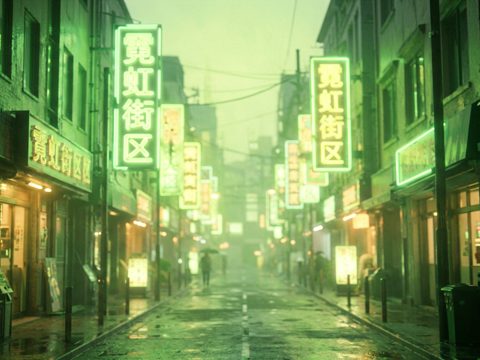 霓虹街区 AI素材 009