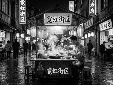 霓虹街区 AI素材 020