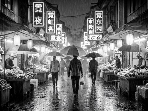 霓虹街区 AI素材 027