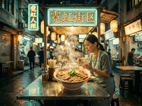 霓虹街区 AI素材 035