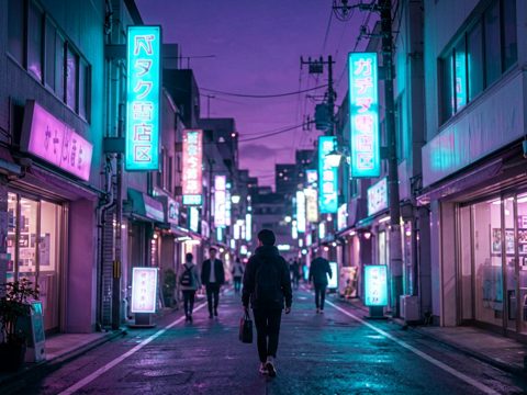 霓虹街区 AI素材 038