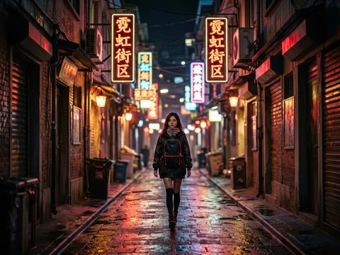 霓虹街区 AI素材 046