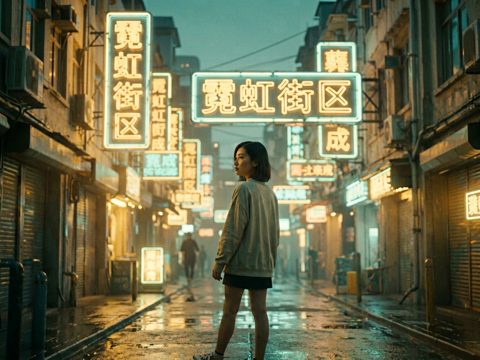 霓虹街区 AI素材 049