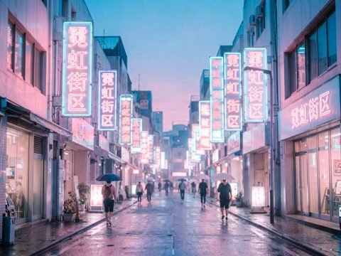 霓虹街区 AI素材 054