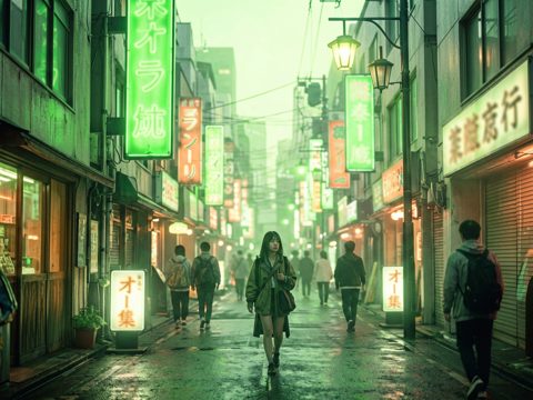 霓虹街区 AI素材 058