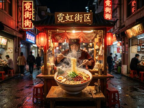 霓虹街区 AI素材 060