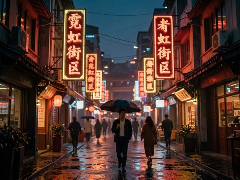 霓虹街区 AI素材 074