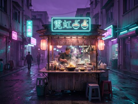 霓虹街区 AI素材 080