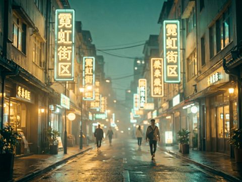 霓虹街区 AI素材 084