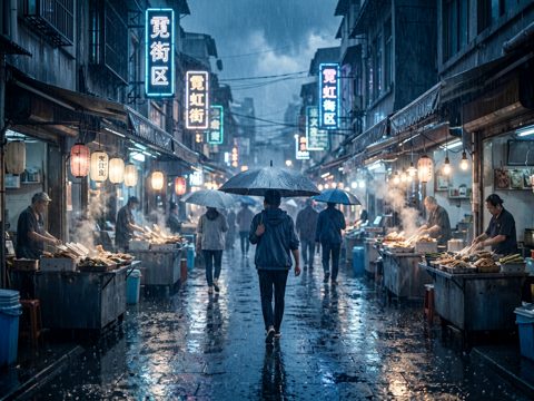 霓虹街区 AI素材 092