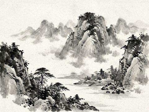 山水古风 AI素材 006