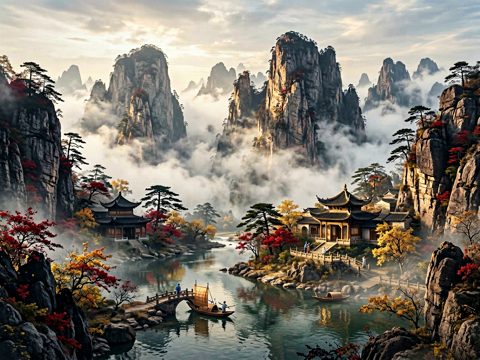 山水古风 AI素材 025