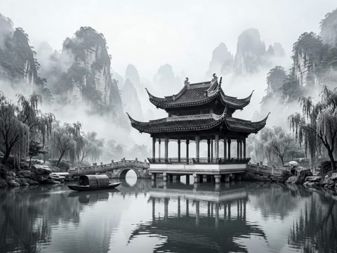 山水古风 AI素材 027