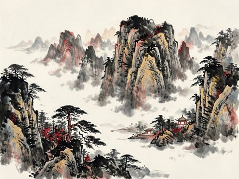 山水古风 AI素材 046