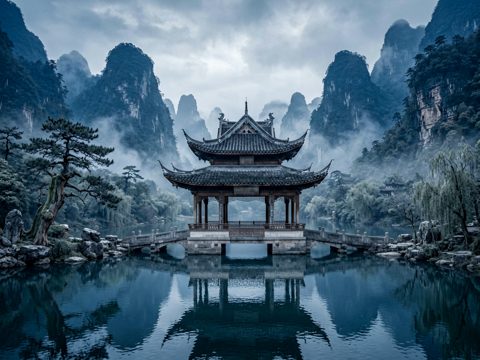 山水古风 AI素材 057
