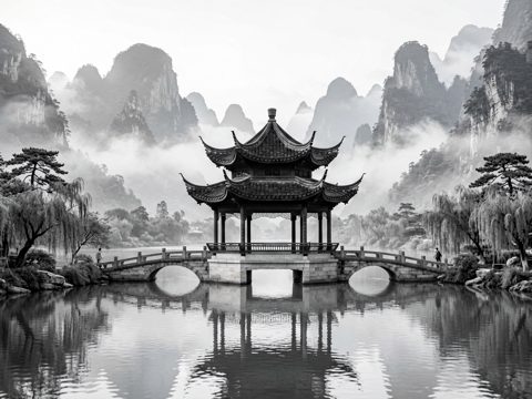 山水古风 AI素材 062