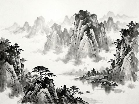 山水古风 AI素材 076
