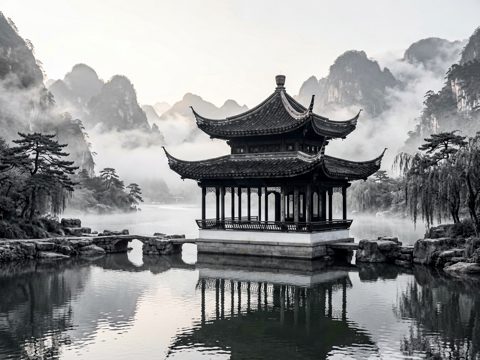 山水古风 AI素材 097